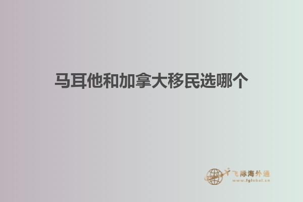 马耳他和加拿大移民选哪个