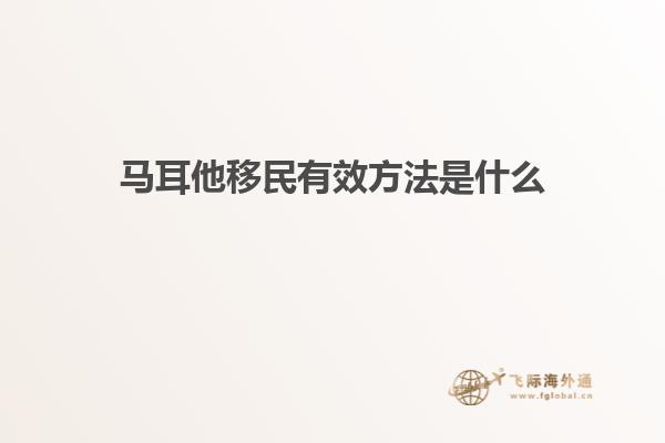 马耳他移民有效方法是什么