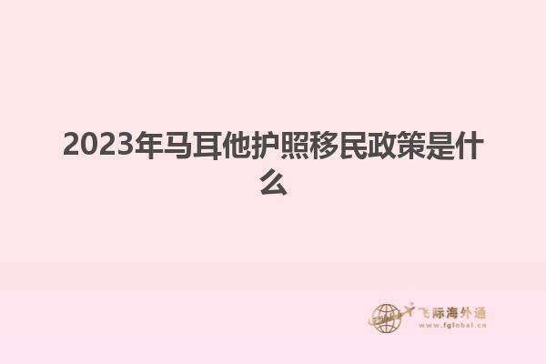 2023年马耳他护照移民政策是什么