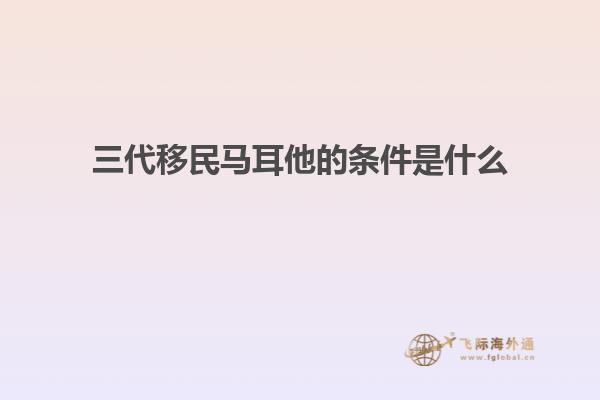 三代移民马耳他的条件是什么