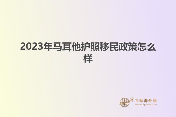 2023年马耳他护照移民政策怎么样
