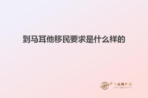到马耳他移民要求是什么样的