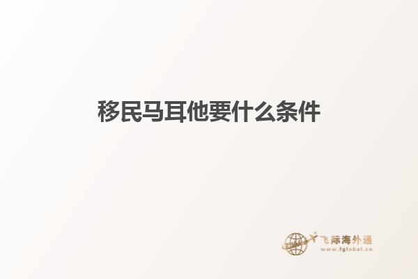 移民马耳他要什么条件