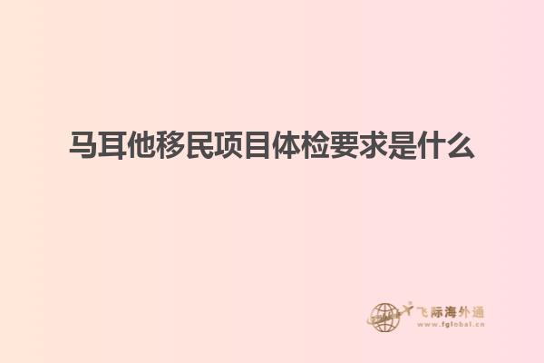 马耳他移民项目体检要求是什么