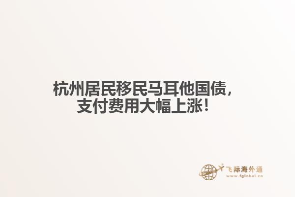 杭州居民移民马耳他国债，支付费用大幅上涨！
