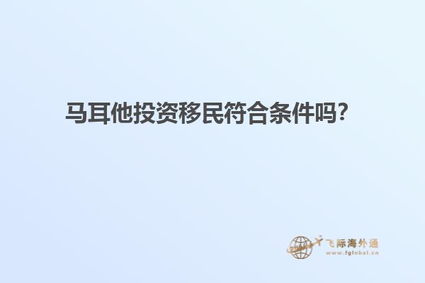 马耳他投资移民符合条件吗？