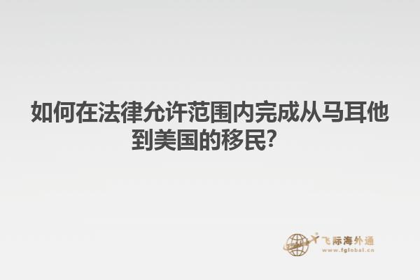 如何在法律允许范围内完成从马耳他到美国的移民？