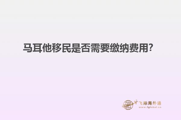 马耳他移民是否需要缴纳费用？
