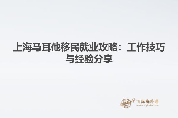 上海马耳他移民就业攻略：工作技巧与经验分享