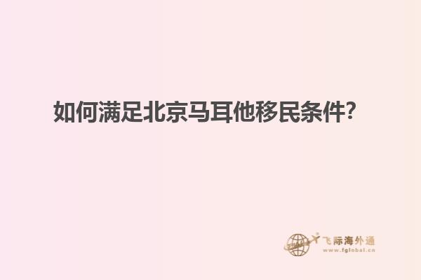如何满足北京马耳他移民条件？