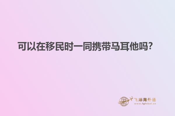 可以在移民时一同携带马耳他吗？
