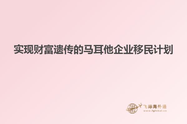 实现财富遗传的马耳他企业移民计划