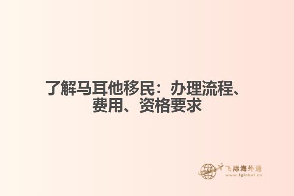 了解马耳他移民：办理流程、费用、资格要求
