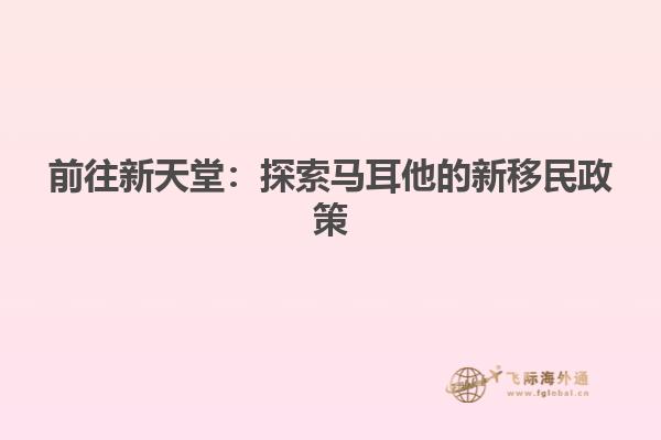 前往新天堂：探索马耳他的新移民政策