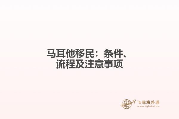 马耳他移民：条件、流程及注意事项
