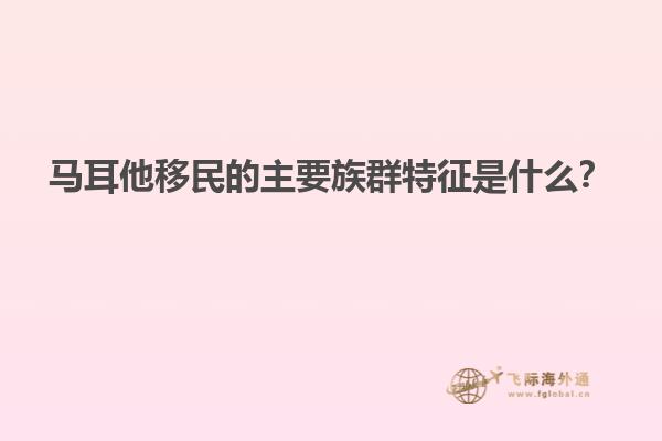 马耳他移民的主要族群特征是什么？
