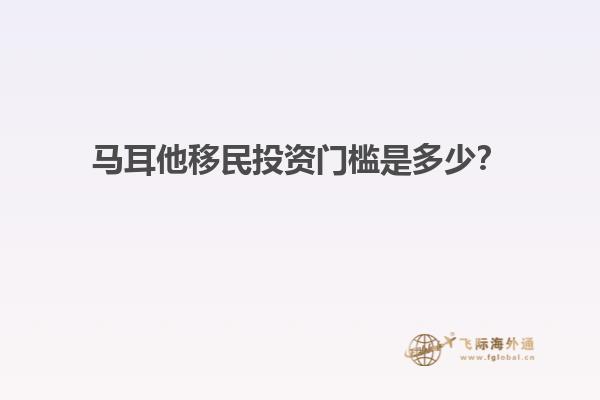马耳他移民投资门槛是多少？