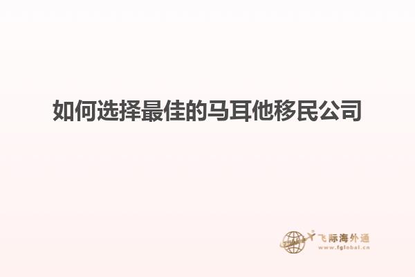 如何选择最佳的马耳他移民公司