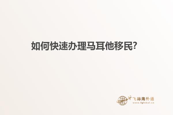 如何快速办理马耳他移民？