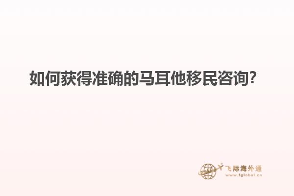 如何获得准确的马耳他移民咨询？