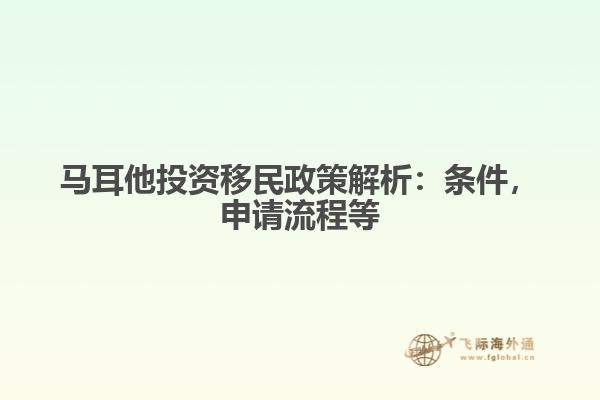马耳他投资移民政策解析：条件，申请流程等
