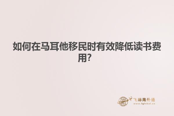 如何在马耳他移民时有效降低读书费用？