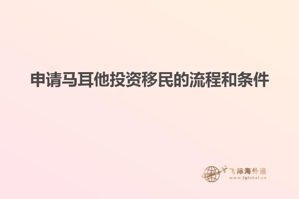 申请马耳他投资移民的流程和条件