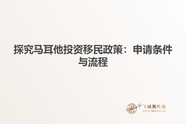 探究马耳他投资移民政策：申请条件与流程