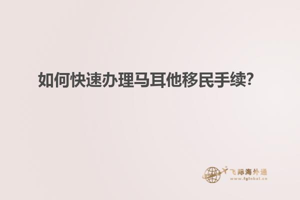 如何快速办理马耳他移民手续？