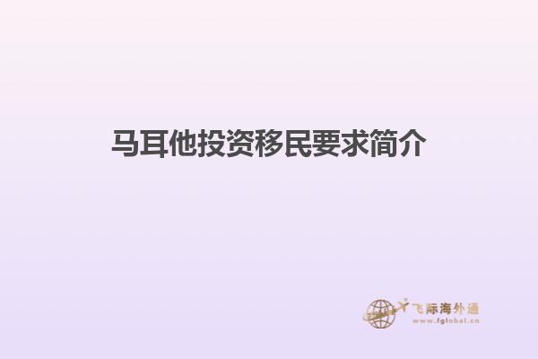 马耳他投资移民要求简介
