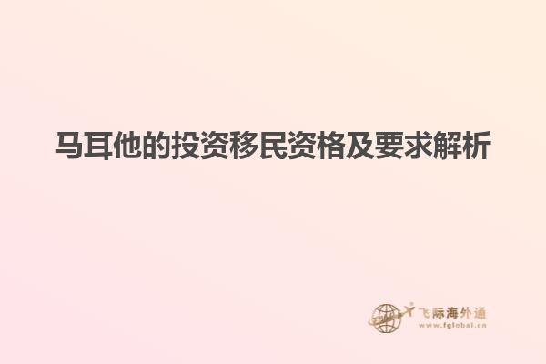 马耳他的投资移民资格及要求解析