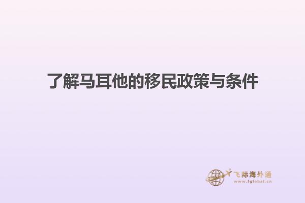 了解马耳他的移民政策与条件