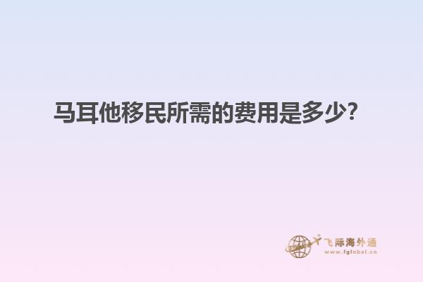 马耳他移民所需的费用是多少？