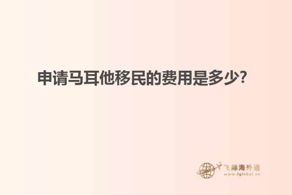 申请马耳他移民的费用是多少？