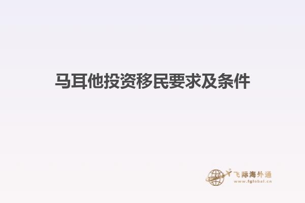马耳他投资移民要求及条件