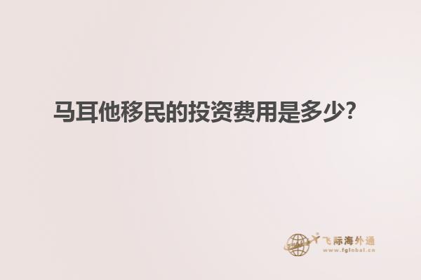 马耳他移民的投资费用是多少？
