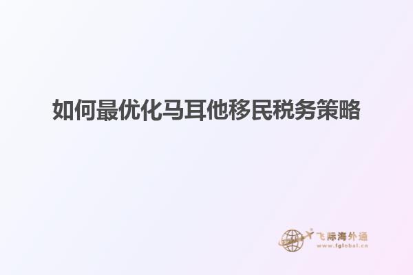 如何最优化马耳他移民税务策略
