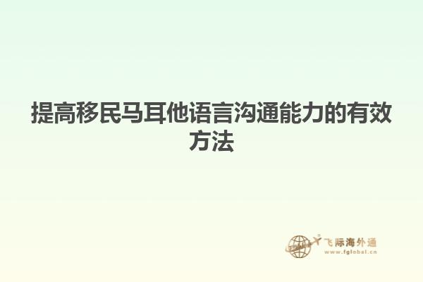 提高移民马耳他语言沟通能力的有效方法