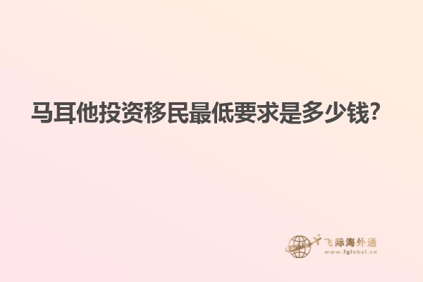 马耳他投资移民最低要求是多少钱？
