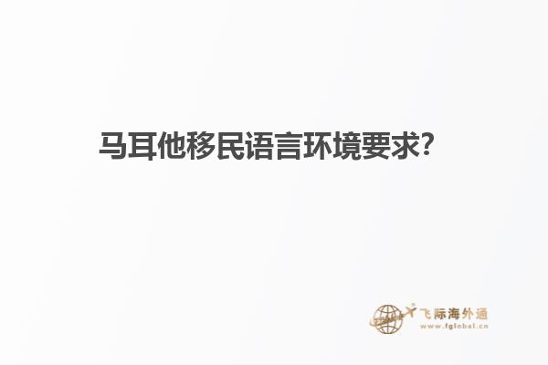 马耳他移民语言环境要求？