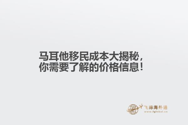 马耳他移民成本大揭秘，你需要了解的价格信息！