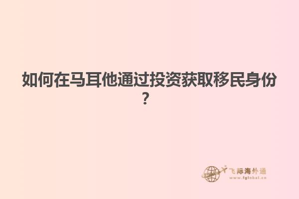 如何在马耳他通过投资获取移民身份？
