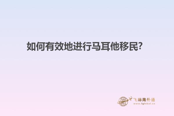 如何有效地进行马耳他移民？