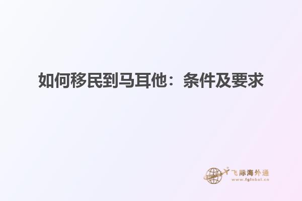 如何移民到马耳他：条件及要求