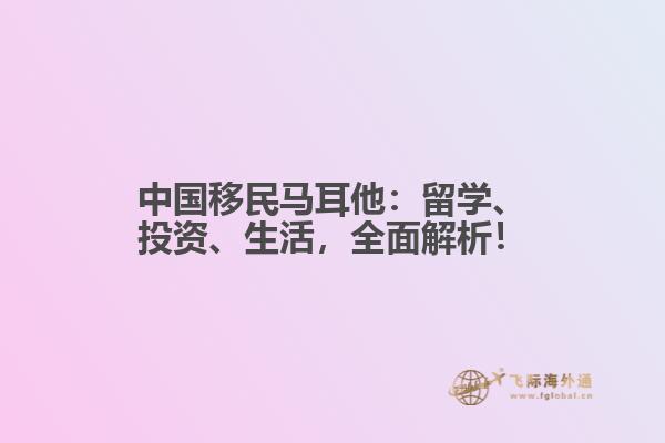 中国移民马耳他：留学、投资、生活，全面解析！