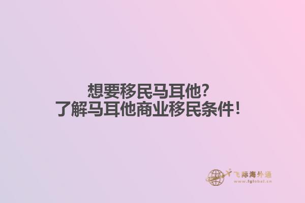 想要移民马耳他？了解马耳他商业移民条件！