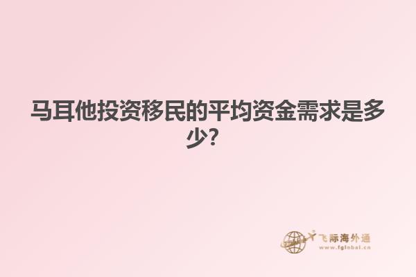 马耳他投资移民的平均资金需求是多少？