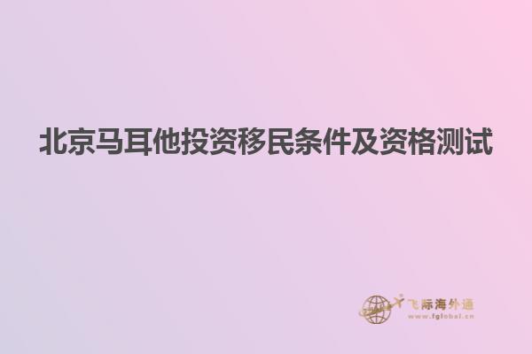 北京马耳他投资移民条件及资格测试