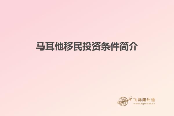 马耳他移民投资条件简介
