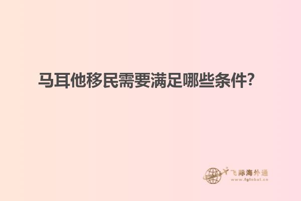 马耳他移民需要满足哪些条件？